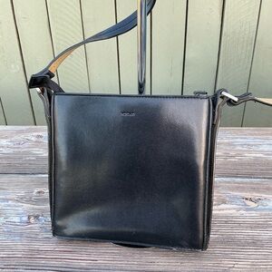 Mondani New York Handbag Women Black Faux Leather Purse Shoulder Bag